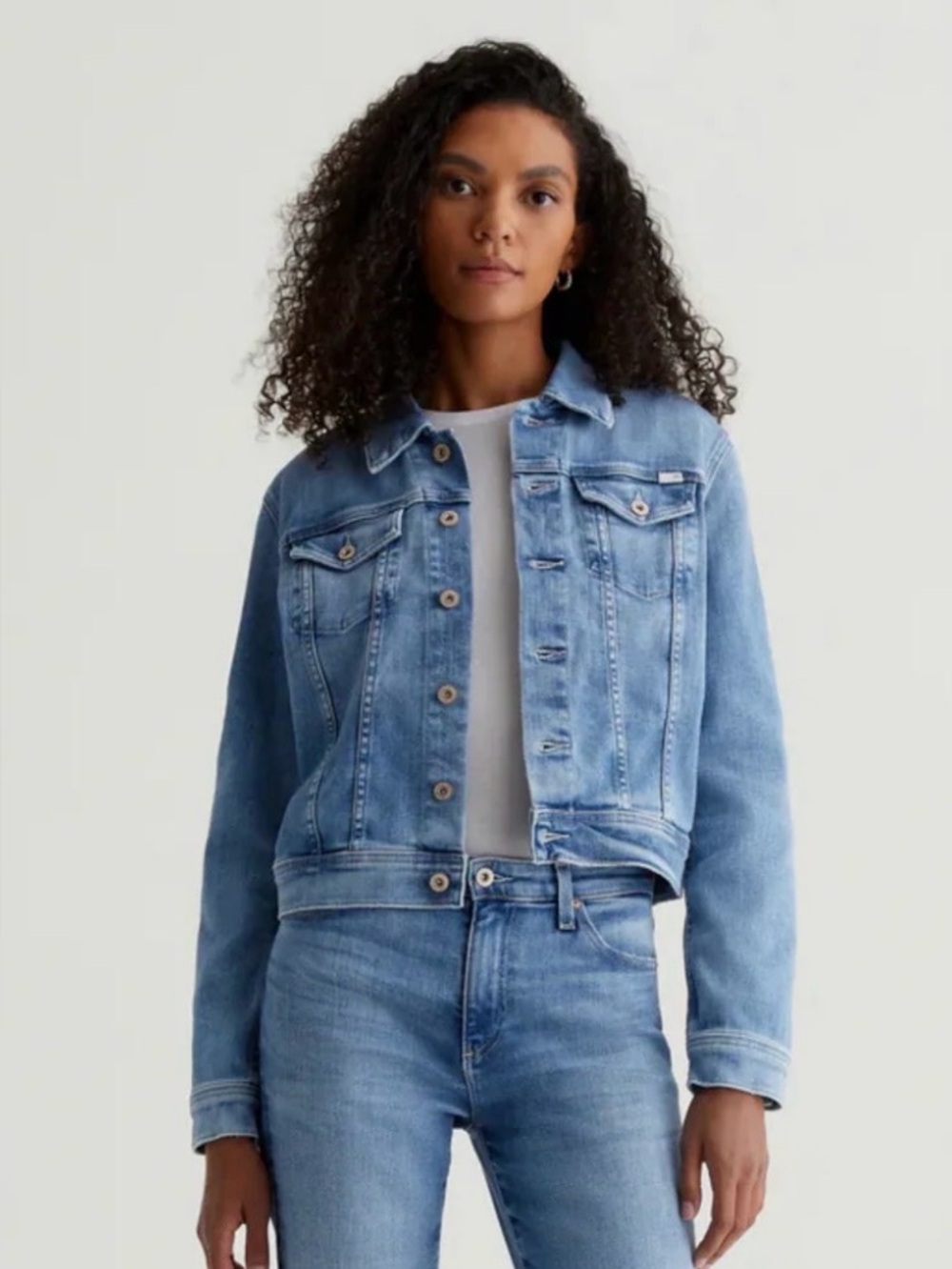 AG Light Denim Jean Jacket Size Small